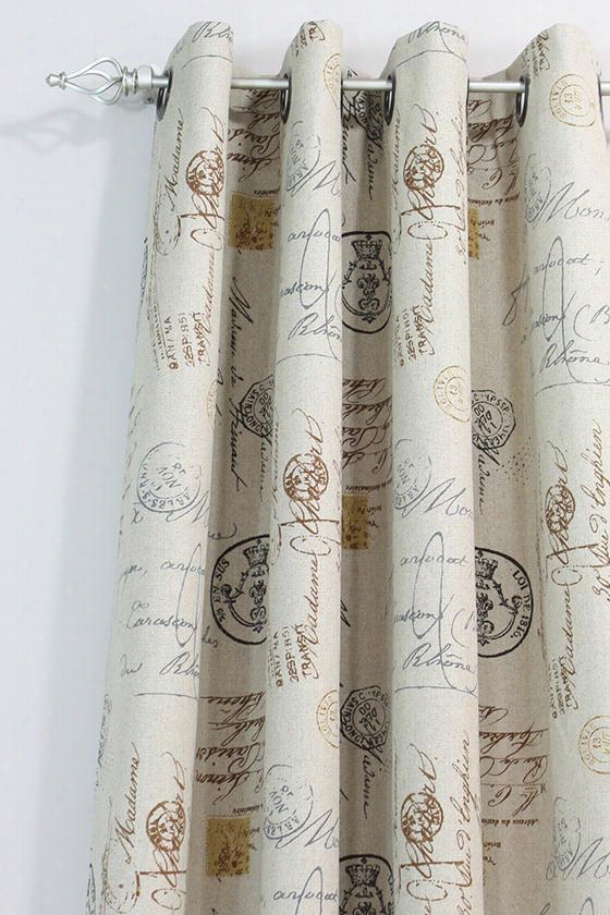 Custom Grommet Top Curtain Panel - 84""hx54""w, Postale