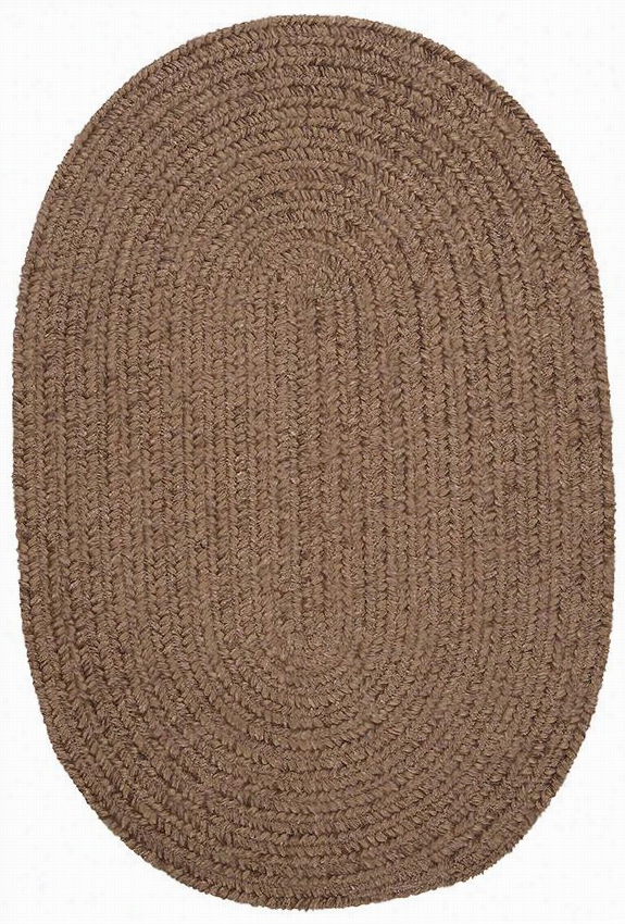 Dover Chh Enille Braiedd Area Rug - 3' Rotation, Wheat