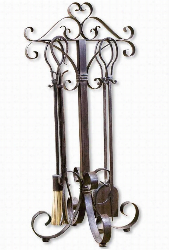 Egan Fireplace Tools - Set  Of 5  - Set Of 5, Brown