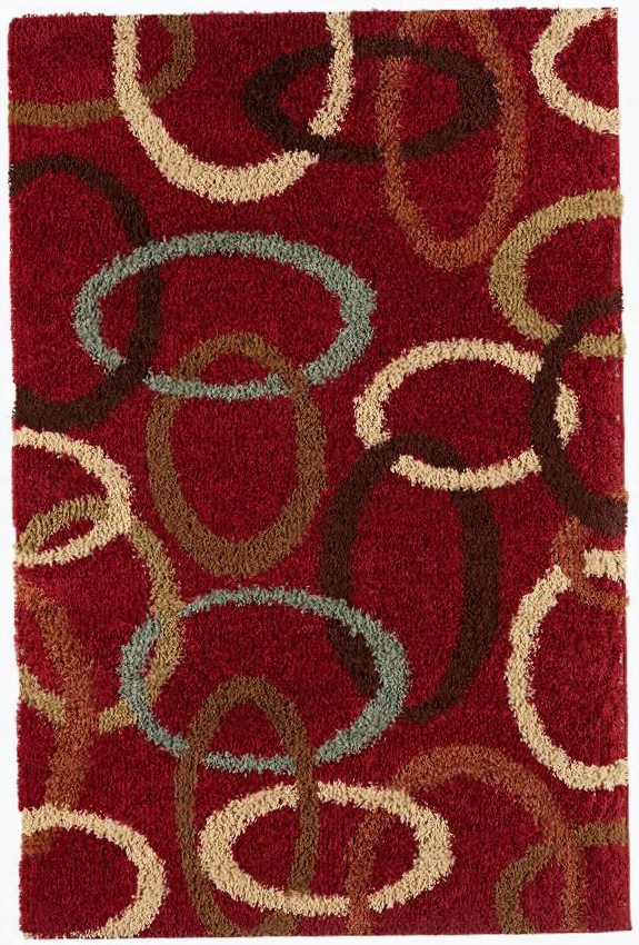 Ellip Se Area Rug Ii - 2'x3', Red