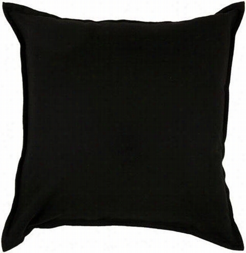 Filmore 20"" Square Pillow -  20""x20"", Black