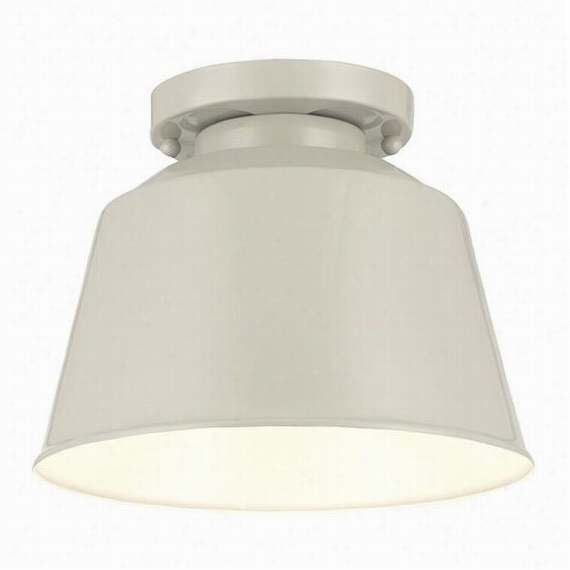 Freemont All-weather Outdoor Patio Semi-flush Mount - 7.25quot;"hx9""diameter, Gloss Grey