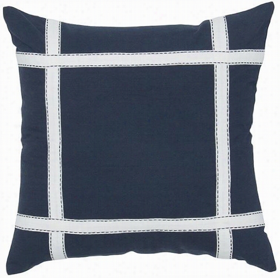 Fresh Air Decorattive Pillow - 18""hx18& Quot;"wx2""d, Navy Bule