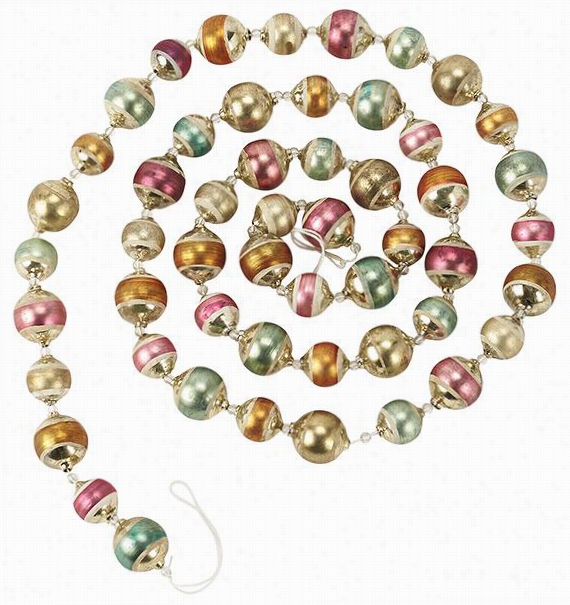 Glass Ball Garland - 72"&quotl, Mulit