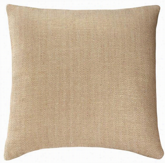 Hereingbone Pillow - 22&""hx22""wx5""d, Herringgbonee Gol