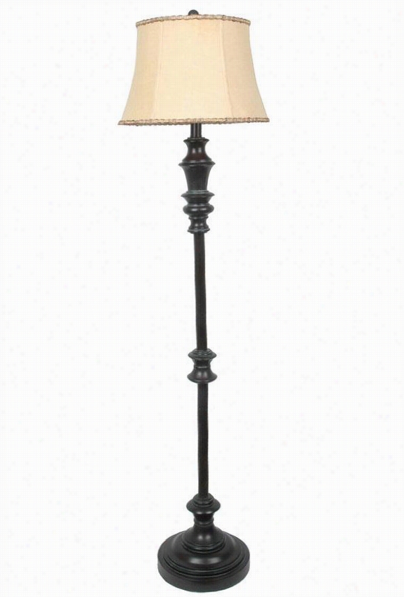 Jessen Floor Lamp - 64h X 16""round  Bell Shade, Bronze