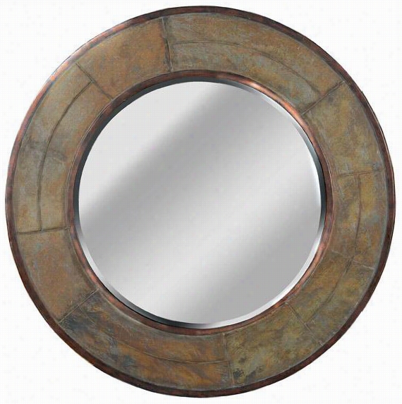 Keeene Wall Mirror - 32&uot;" Round, Beige