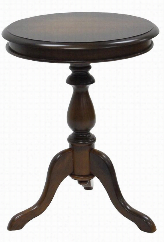 Lora Pedestal Accent Table - 25.25 ""hx19.5""wx195.""d, Brown