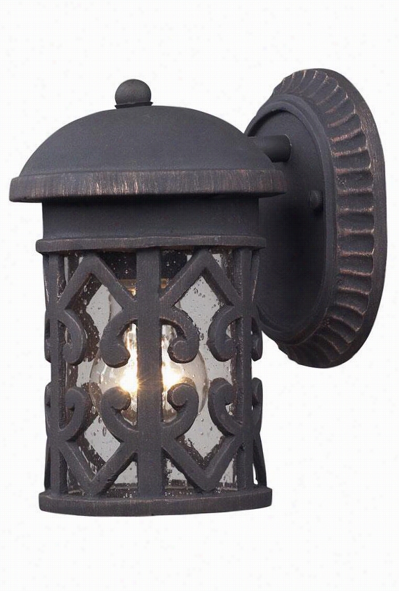 Marina All-weather Outdoor Patio Sconce - 1-light, Weathered Chrcoal