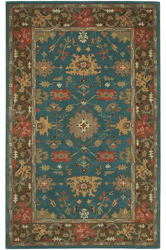 Marsille Yard Rug - 9'6""x13'b"", Teal Blue