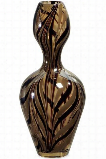 Metro Glass Vas E - 15.5""h  X 6.75"" D, Brown