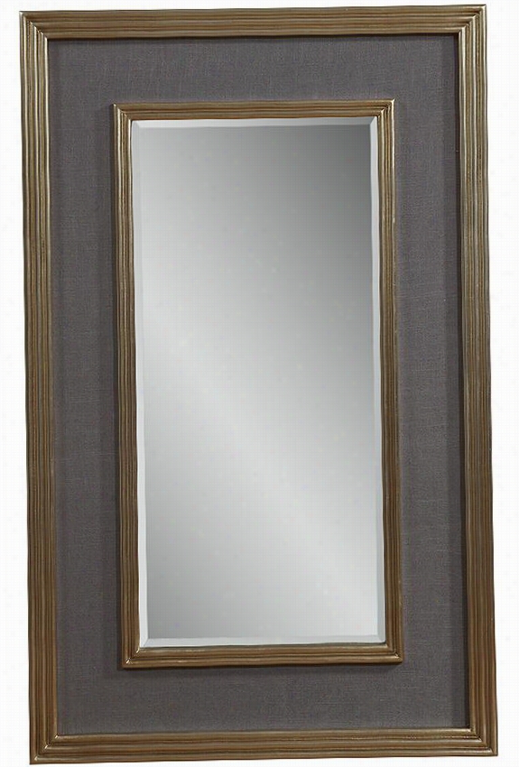 Mulholland Mirror - 48""hx30""w X2""d, Siilver Leaf