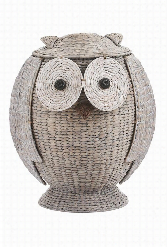 Owl Clothes Laundry Hamper - 23.2& Quot;&quto;hx19. 1&uot;&quott;wx18.5""d, Gray