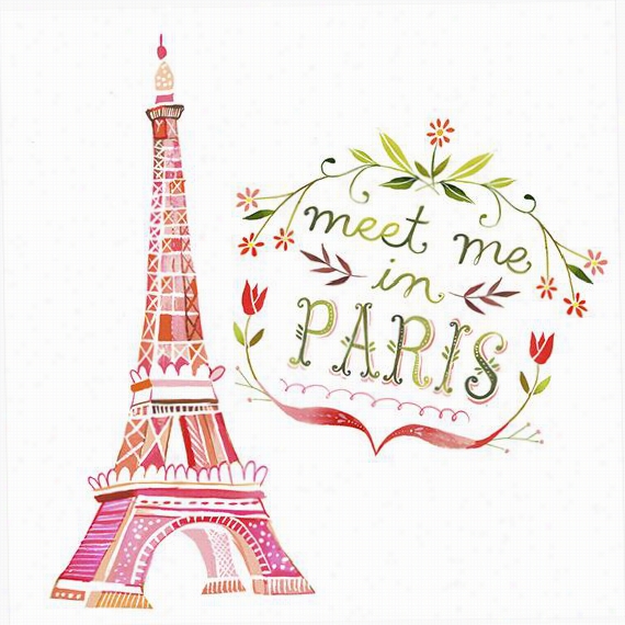 Paris Canvaswall Art - 18""hx18& Quot;"wx1.5""d, Katie Daisy