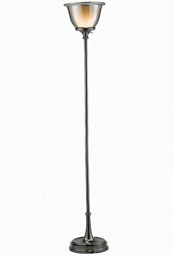 Rik Tall Floor Lamp - 73""hx12""diameter, Black