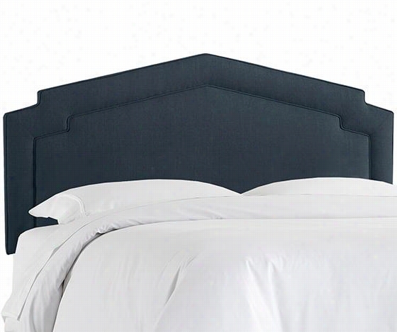 Roosevelt Upholstered Headboard - Full, Linen Navy