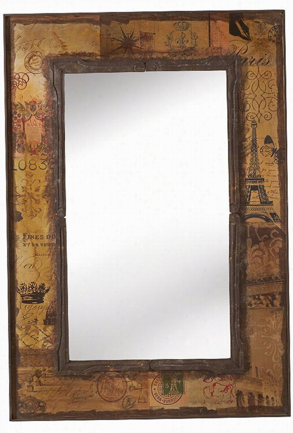 Roshni Mirror - 338hx26w, Multi