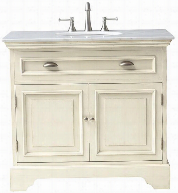 Sadie Single Vanity- 35""hx 38"&qoot;wx21.5""d, Ivory