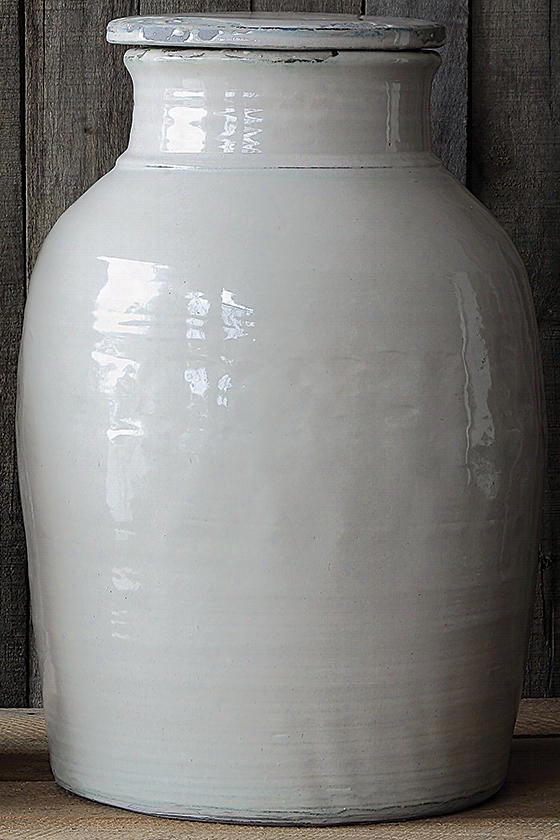 Sara Terra Cotta Vase - Large, White