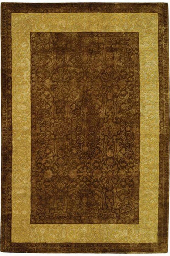 Silkeen Area Rug - 9'6"&quoot;x 13'6"", Chocolate/light Gold