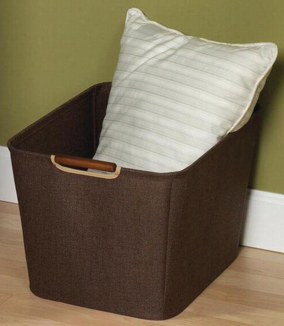 Tapered Bin - Medium Coffee Cloth Of Flax