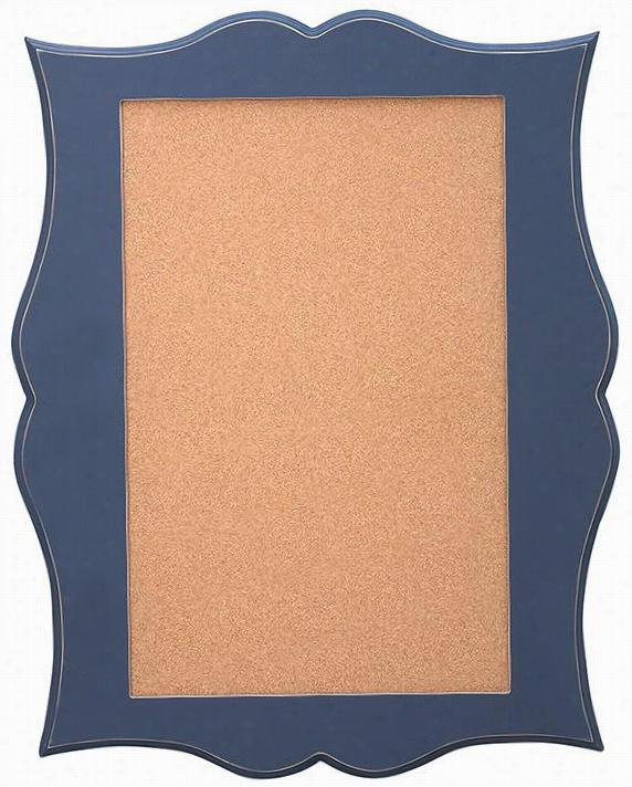 Taranto Corkboard - 38""hx32""wx.75""d,, Navy Blue