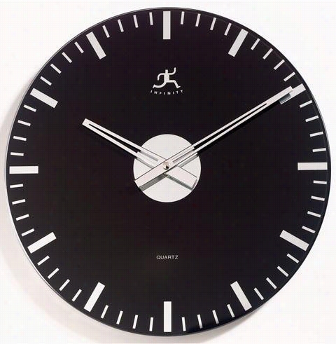 Timepiece - Mirrored Class Wall Clock - Wall, Black