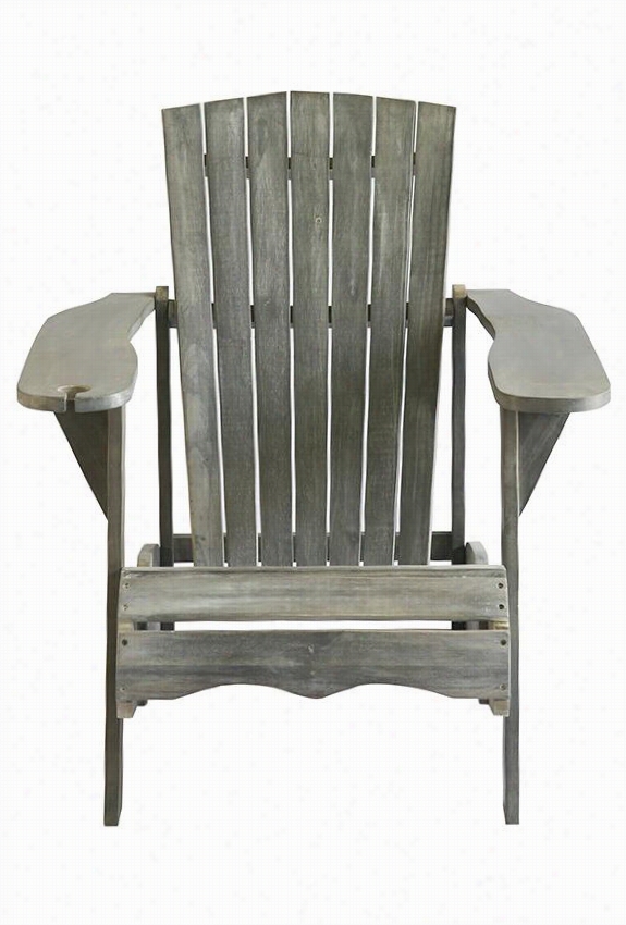 Vista Adirondack Chair - 37""hx32.5""wx31.5""d, Grey Finish