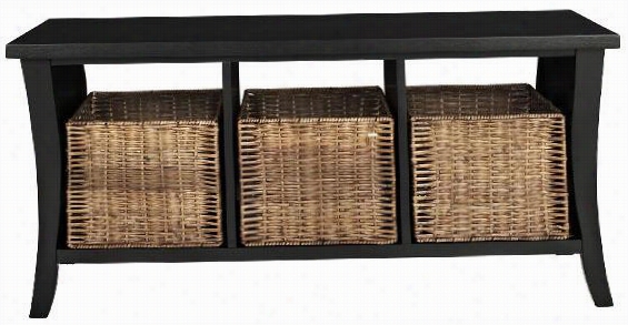 Wallis Entrywau Storag Bench - 19&q Uot;"hx42""wx1&7quot;"d, Black