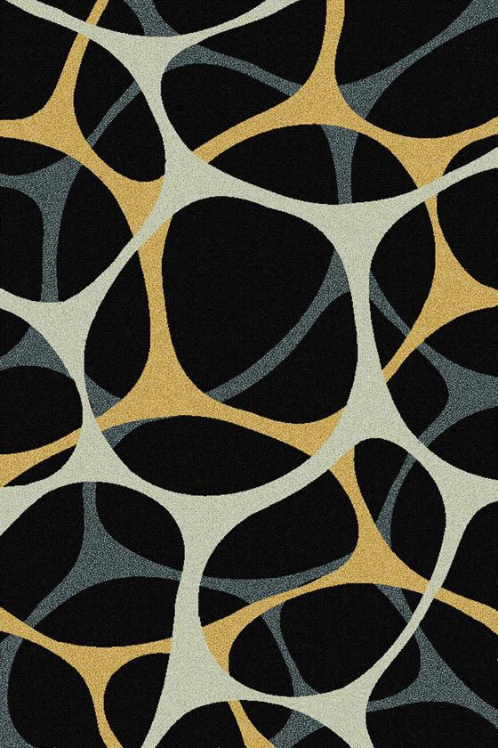 Web Area Rug  - 8'x11', Black