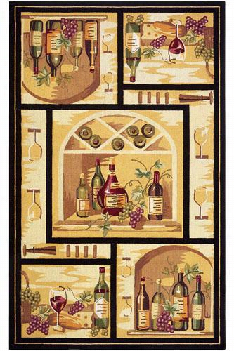 Wine Cellar Area Rug - 2'6""x10' Runner, Golld