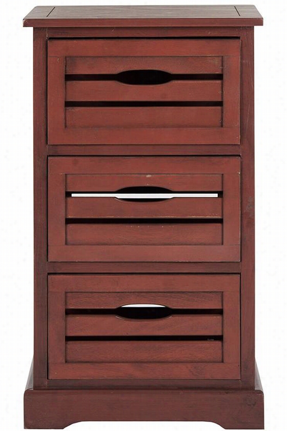Zara 3-drawer Cabinet - 29.5""hx17""dx13""w29.5""hx 13""x17"&q Uot;w, Red