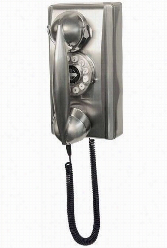 302 Wall Phone - 9.5"&quo;hx5""w, Ssilver Chrome