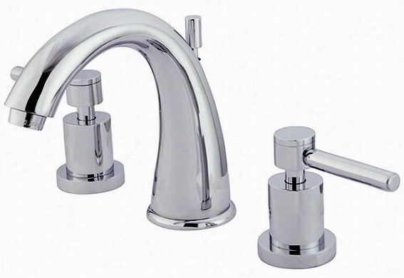 Abington Mid Rise Swept Arch Faucet - 6"& Qyot;hx13.5""wx6""d, Silver Chrome