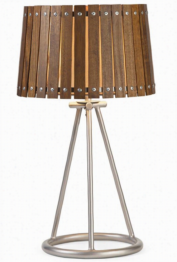 Acacia Tablw Lamp - 24quot;"hx12""diameter, Silver