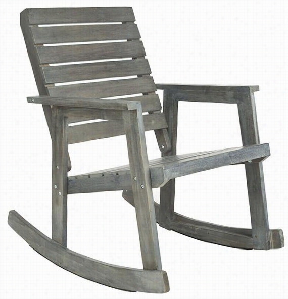 Alexei All-weather Outdoor Patio Rocking Chair  - 35hx34wx24.5""d, Gray