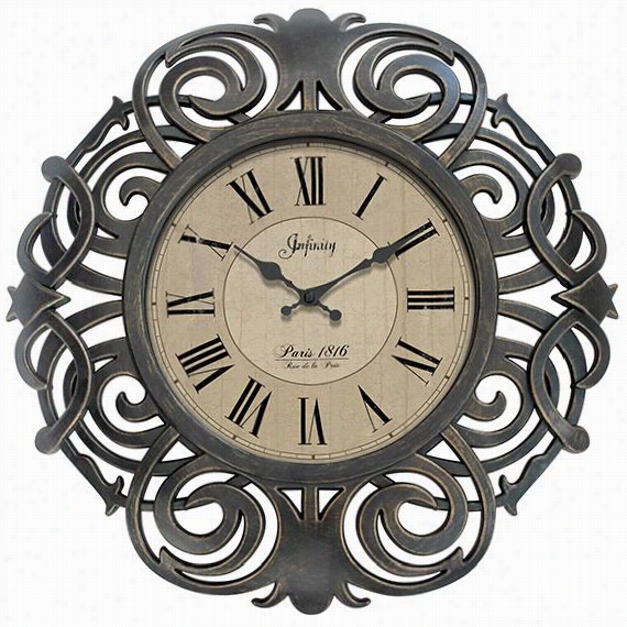Amalia Wall Clock - 18""diameter, Gray