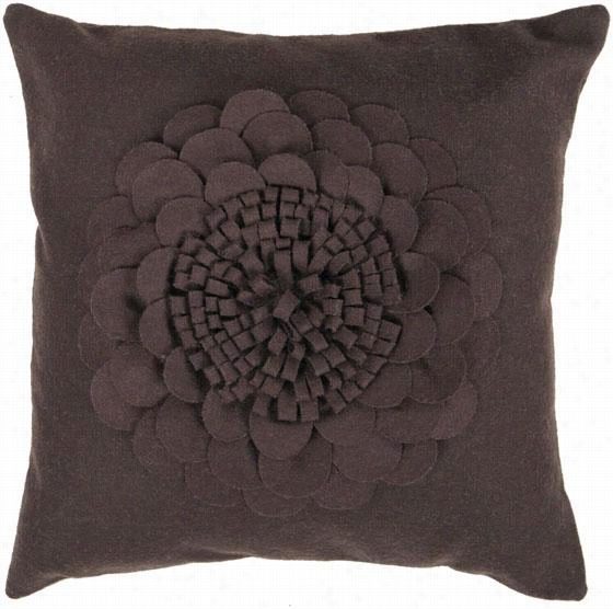 Amelia Decorative Pillow - 18hx18w Down, Brown