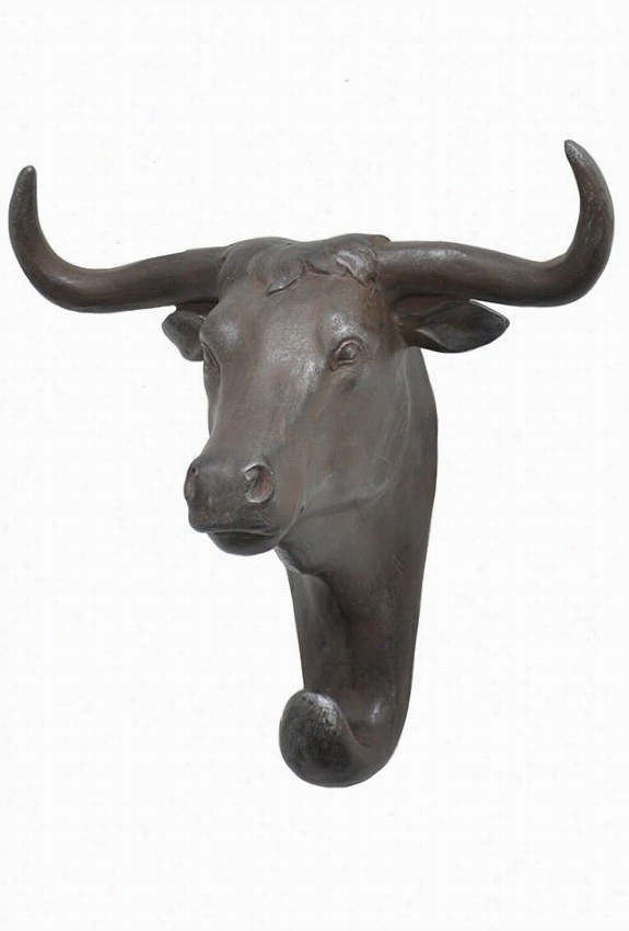 Animal Wall Hook - Bull, Brown