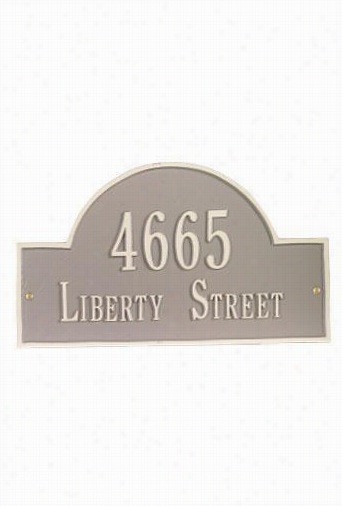 Arch Tow-line Esttae Wall Address Plaque - Estate/two Line, Beige