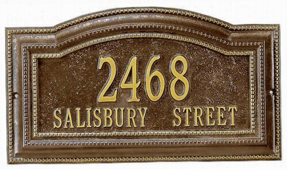 Bevolo Two-line Estate Wall Address Marker - Estate 2 Line, Copper