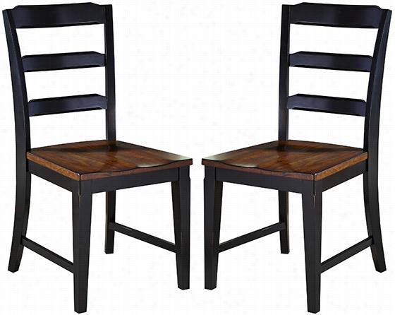 Caaleb Dining Chairs - Set Of 2 - 39.25""hx23&q Uot;&qot;wx19""d, Black