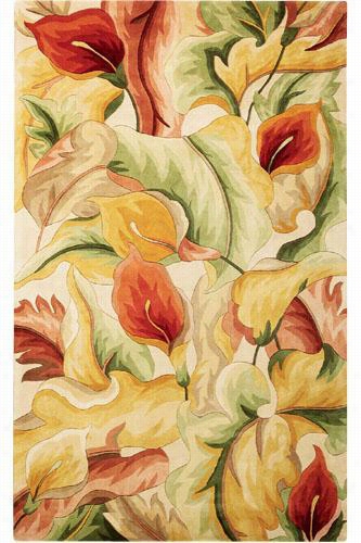 Calla Lilies Area Rug - 3'3""x5'3"", Ivory