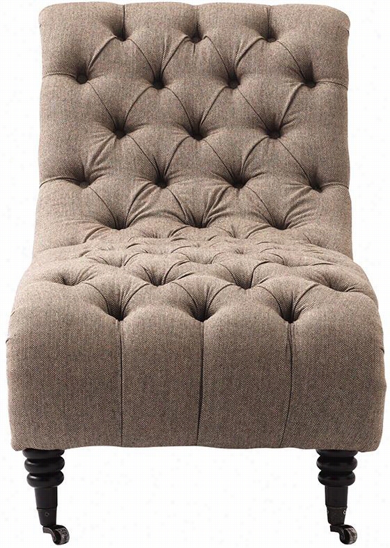 Carter Chaise Loll -  33.5""hxz5.5""w, Herringbone Bwn