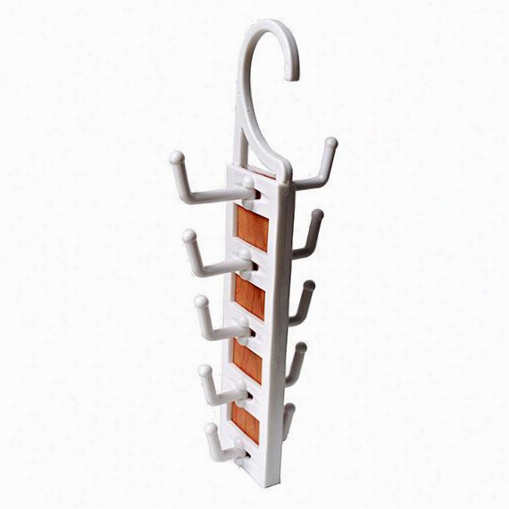 Cedar Multi-hangers - Set Of 2 - 10""hx4""wx2"&q Uot;d, White/cedar