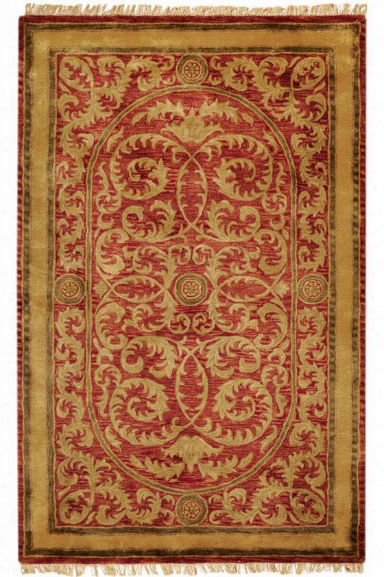 Co Lette Area Rug - '26""x4'6"", Red