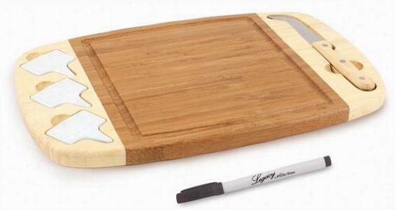 Deloi Cheese Tray With Indicators - 1h X 14w X 9""d, Natrual Wood