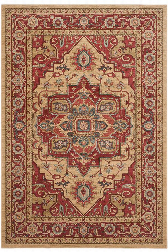 Dempsey Area Rug - 2'2""x8'runner, Red