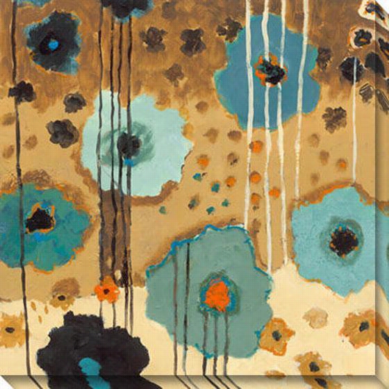 Dream Flowers Ii Canvas  Wall  Art - Ii, Blue