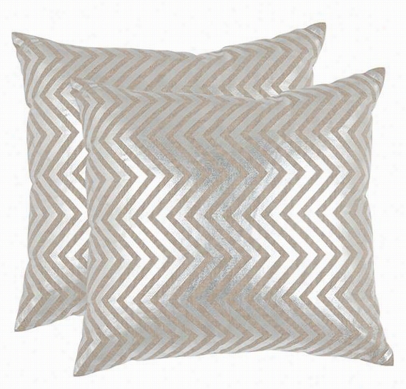 Elle Pillow - Set Of 2 - Set Of 2 (22""), Silver